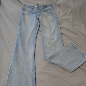 Light blue flare jeggings. Size 5. Lucy